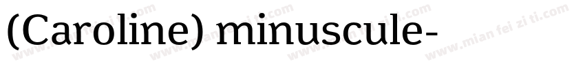 (Caroline) minuscule字体转换